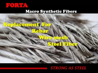 FOR  ORTA  Macro Synthetic Fibers  Replacement  For  Rebar  Wire mesh  Steel Fiber  STRONG AS STEEL