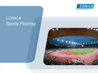 Sports Flooring  CONICA AG  A TRADITIONAL SWISS COMPANY WITH GLOBAL MARKET APPROACH  Production