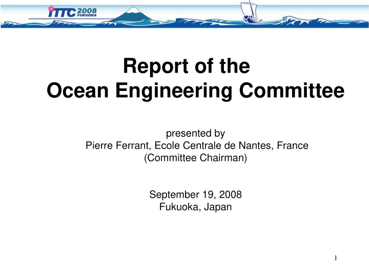 report of the ocean engineering committee