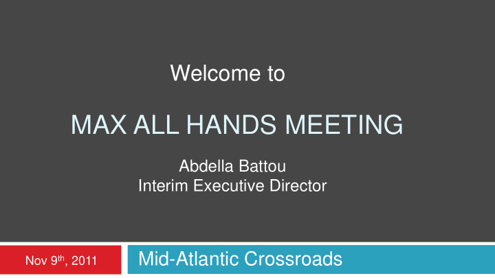 max all hands meeting