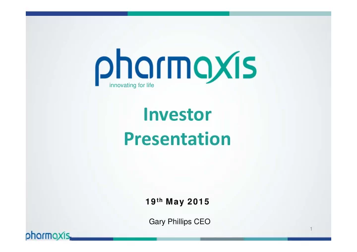 investor presentation