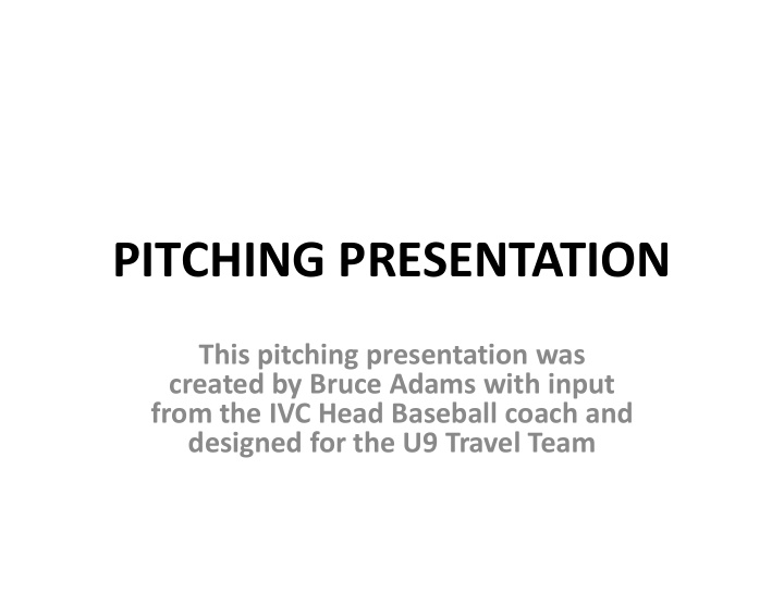 pitching presentation