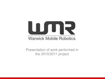 Presentation of work performed in  the 2010/2011 project  Overview  Introduction  Feature