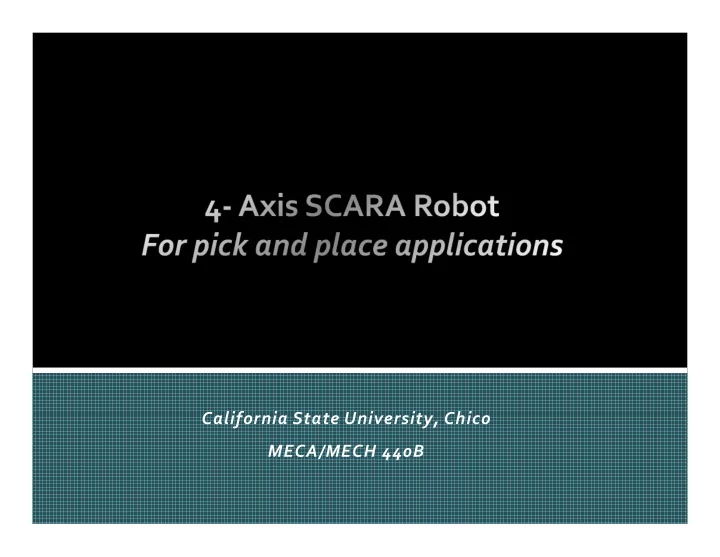california state university chico meca mech 440b