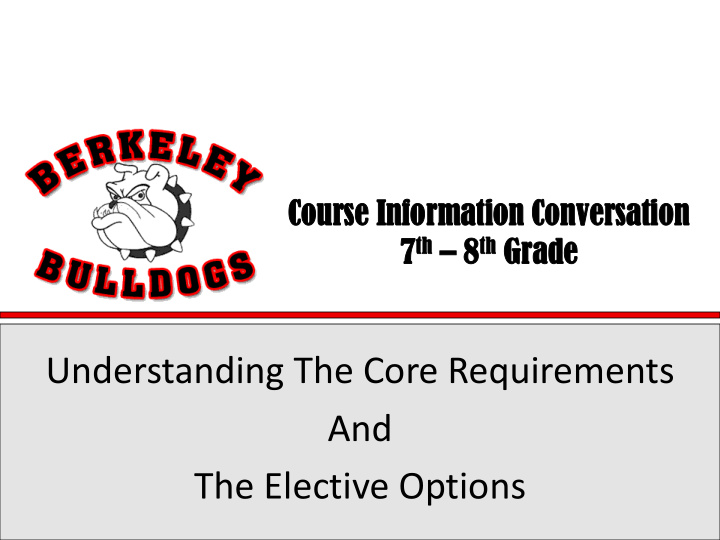 the elective options 7 th grade core amp electives
