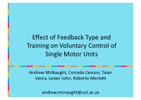 effect of feedback type and training on voluntary control