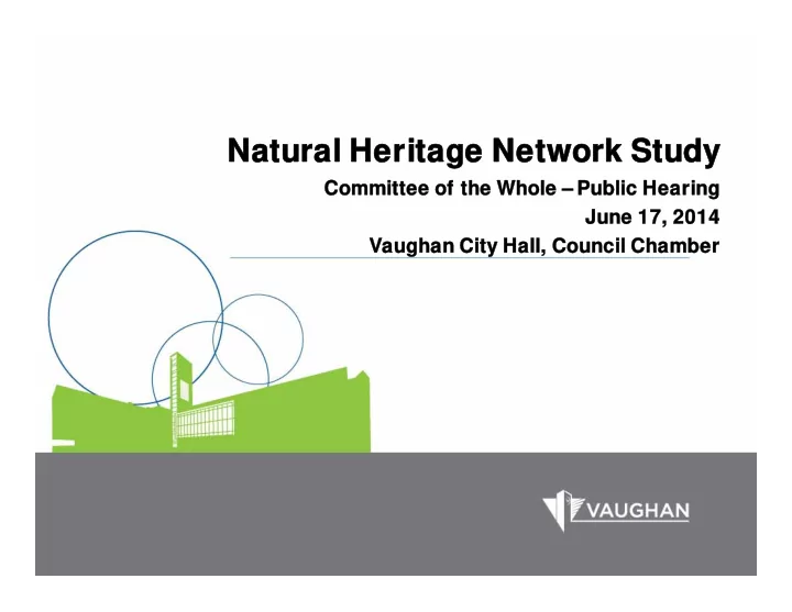 na natur tural herita l heritage netw e networ ork study