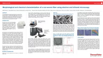 Morphological and chemical characterization of a non-woven fiber using electron and infrared