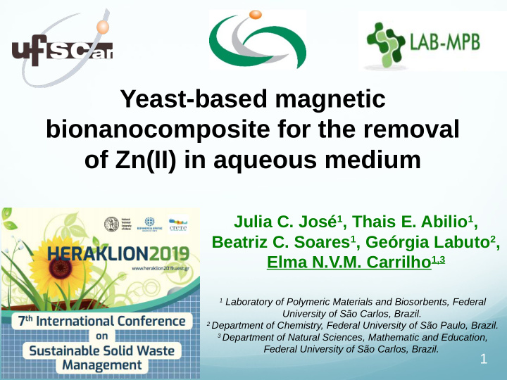 yeast based magnetic bionanocomposite for the removal of
