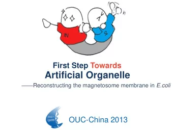 Artificial Organelle  Reconstructing the magnetosome membrane in E.coli  OUC-China 2013  Oce