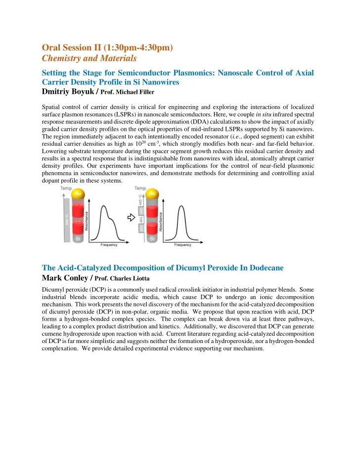 oral session ii 1 30pm 4 30pm chemistry and materials