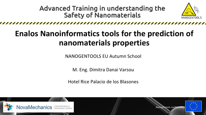 enalos nanoinformatics tools for the prediction of