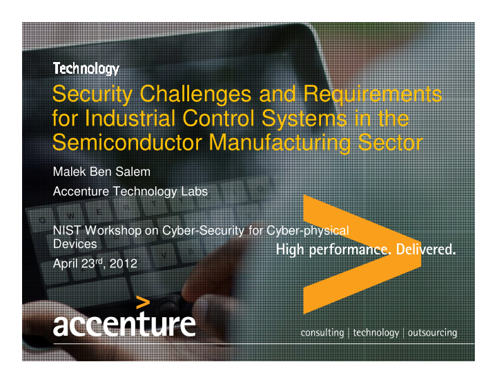 security challenges and requirements for industrial