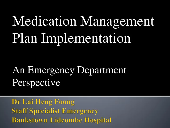medication management