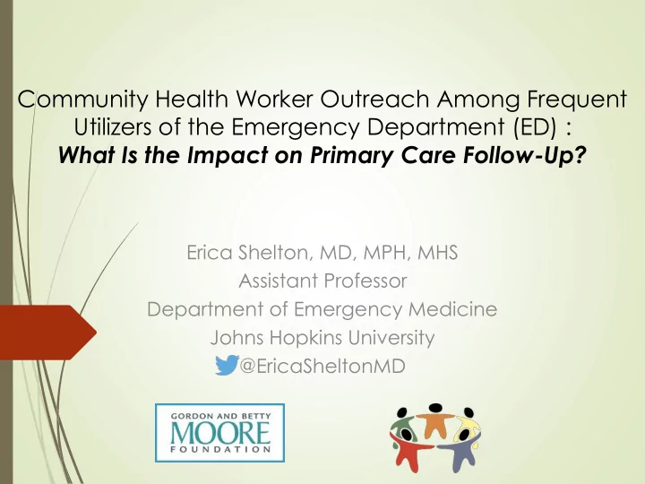 utilizers of the emergency department ed