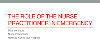 the role of the nurse practitioner in emergency
