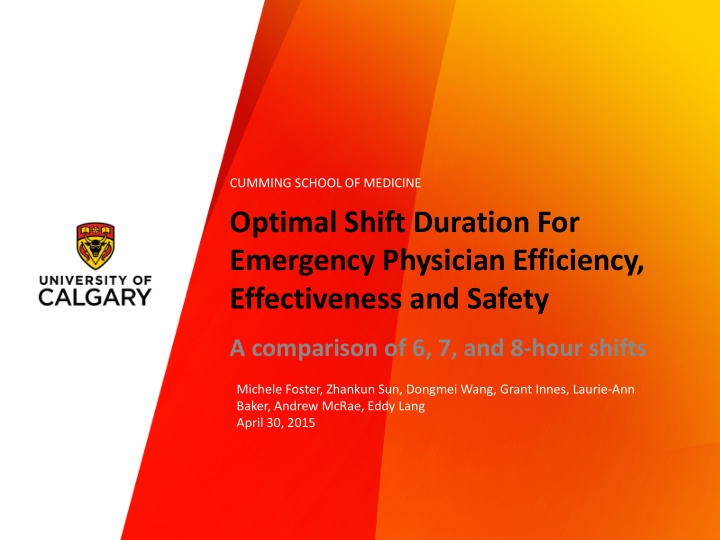 optimal shift duration for emergency physician efficiency