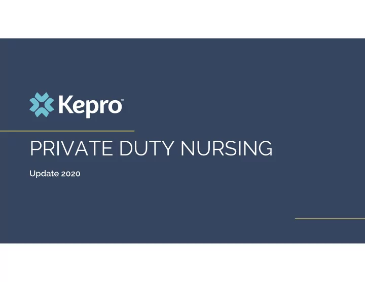 private duty nursing