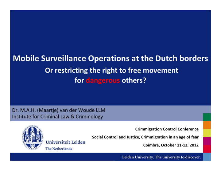 mobile surveillance operations at the dutch borders