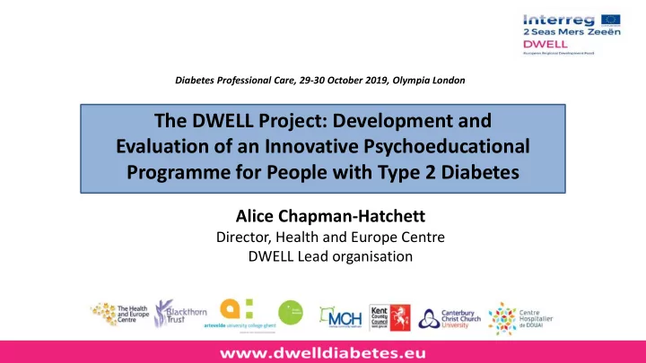 the dwell project development and evaluation of an