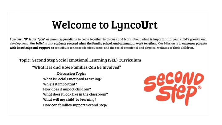 welcome to lyncourt