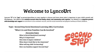 Welcome to LyncoUrt  Lyncourt U is for you as parents/guardians to come together to