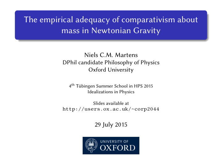 the empirical adequacy of comparativism about mass in