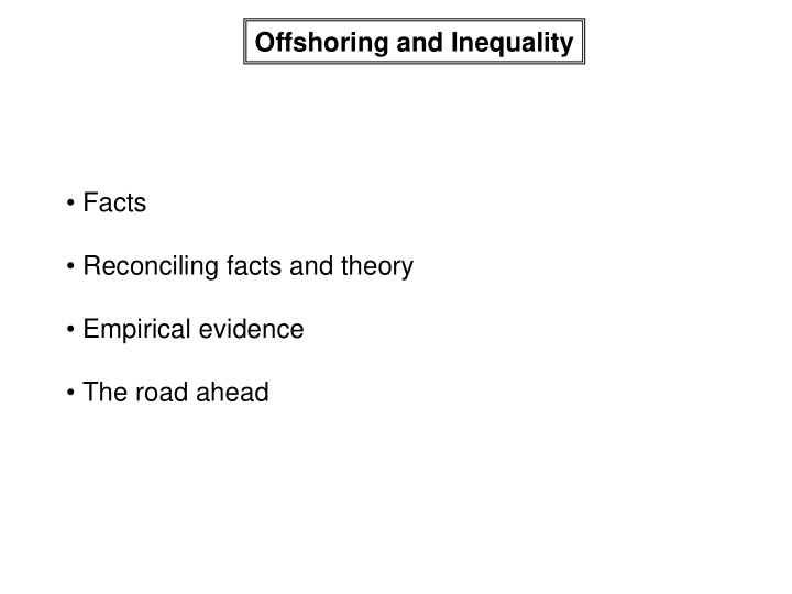 offshoring and inequality facts reconciling facts and
