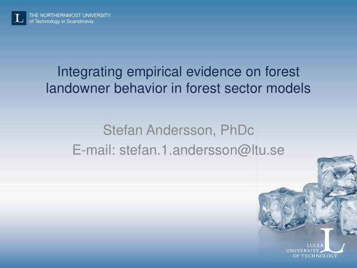 integrating empirical evidence on forest
