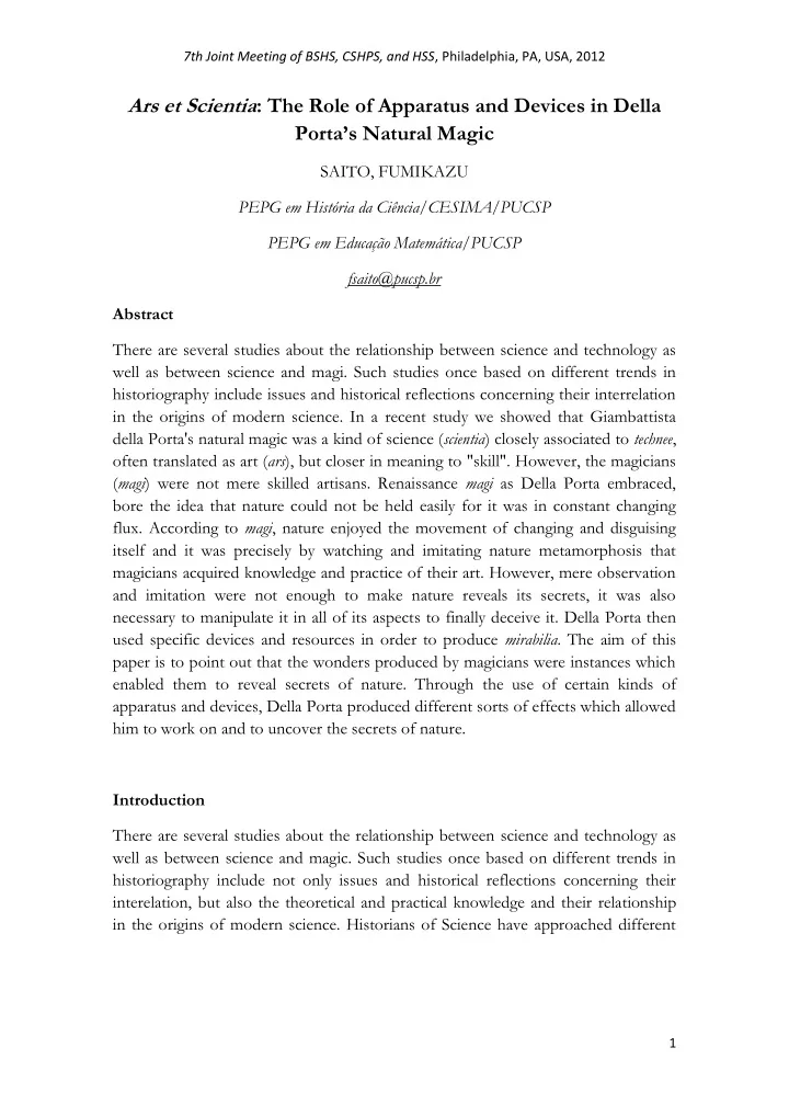 ars et scientia the role of apparatus and devices in