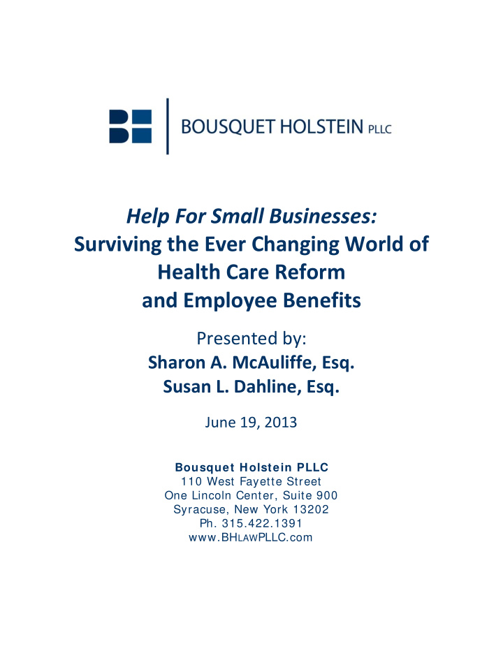 help for small businesses surviving the ever changing