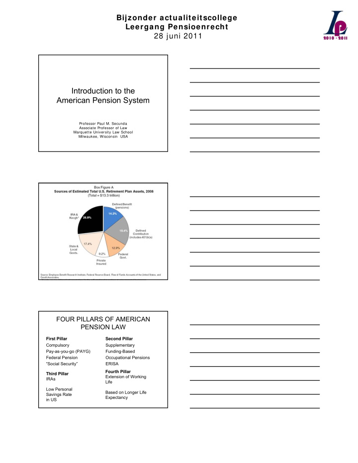 introduction to the american pension system