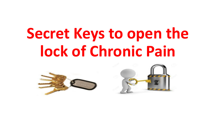 lock of chronic pain conflict of interest declaration