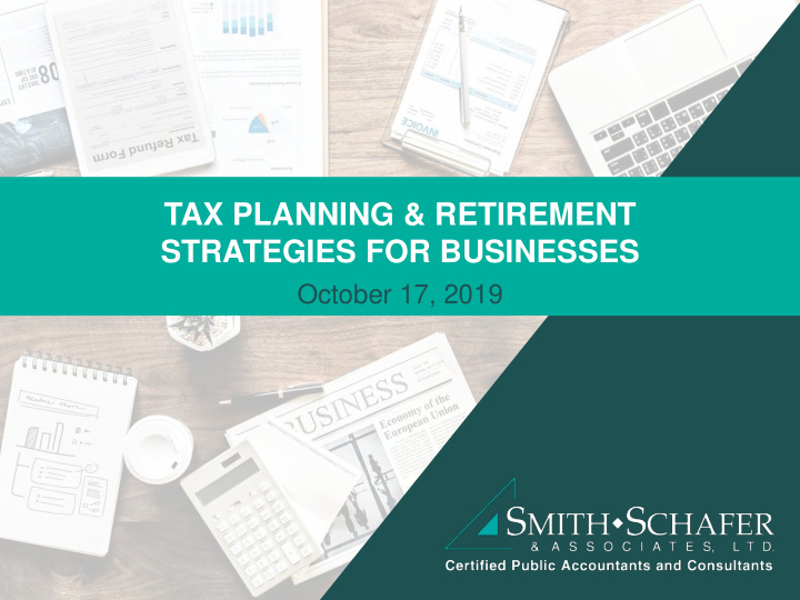 tax planning amp retirement strategies for businesses