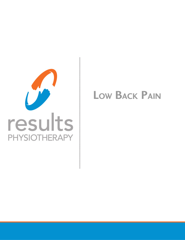 what do we know about low back pain