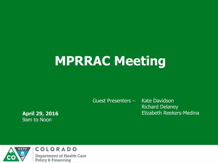 mprrac meeting