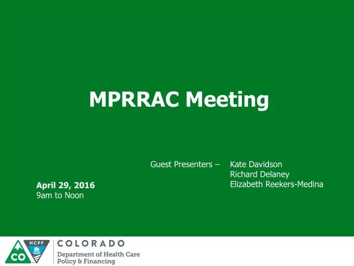 mprrac meeting