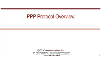 PPP Protocol Overview  818 West Diamond Avenue - Third Floor,  Gaithersburg, MD 20878 Phone: (301)