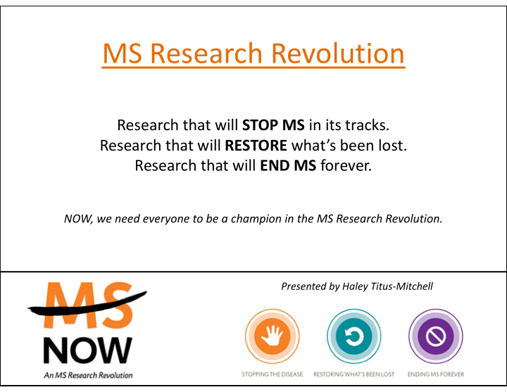 ms research revolution
