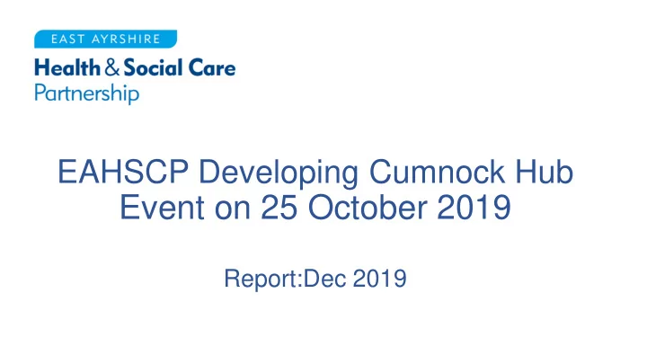 event on 25 october 2019