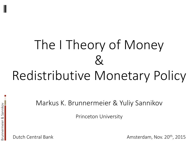 redistributive monetary policy