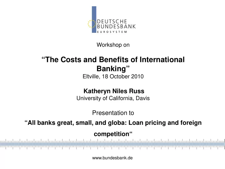the costs and benefits of international banking
