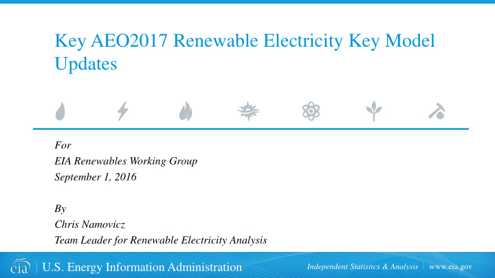 key aeo2017 renewable electricity key model updates
