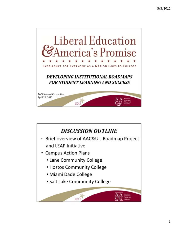 discussion outline