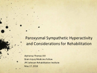 paroxysmal sympathetic hyperactivity and considerations