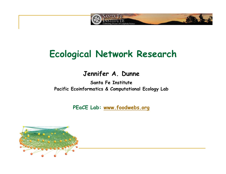 ecological network research