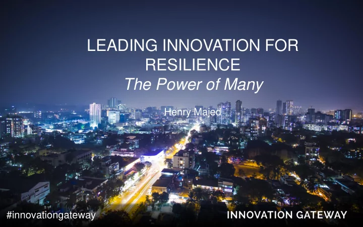 leading innovation for