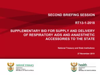 RT13-1-2018  SUPPLEMENTARY BID FOR SUPPLY AND DELIVERY  OF RESPIRATORY AIDS AND ANAESTHETIC
