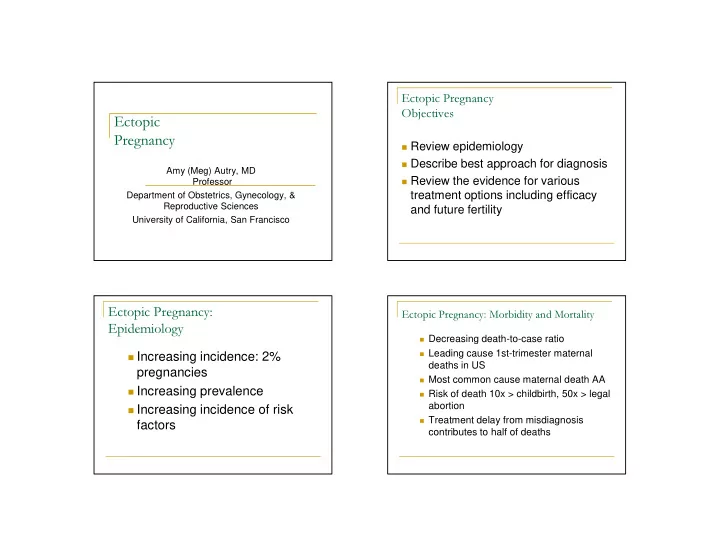ectopic pregnancy
