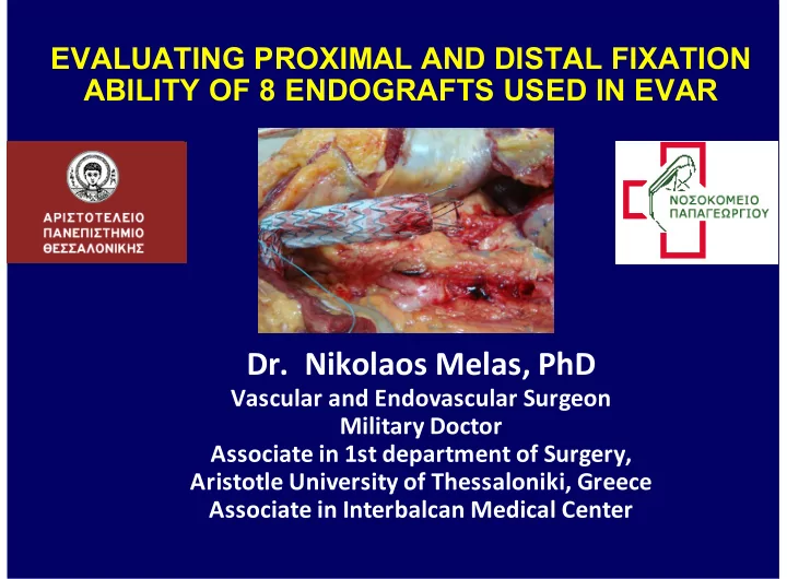 dr nikolaos melas phd